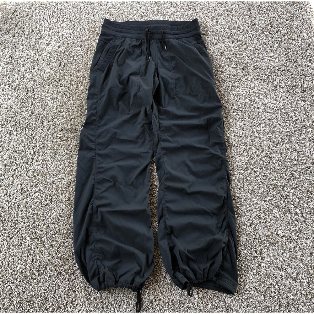 Lululemon Dance Studio Pant Womens Size 6 Black Lightweight Drawstrings Gym Yoga